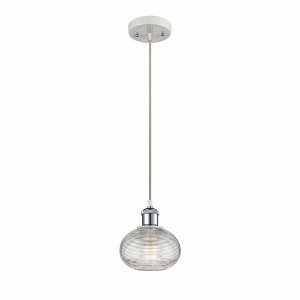 Ithaca - 1 Light Cord Hung Mini Pendant In Industrial Style-7 Inches Tall and 6 Inches Wide - 1 of 1