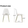 Kumasinova Modern Transparent Design Dining Chair Set of 4, Ergonomic Armless Chair with Metal Bracket, Minimalist Plastic Chair, Kitchen Chair - 2 of 4