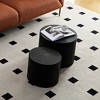 19.17"/15.24" MDF Round Nesting Coffee Table Set with Space-Saving Design and Durable Waterproof Top for Living Room - 3 of 4