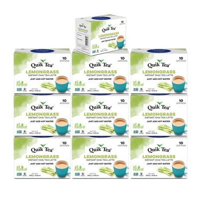 QuikTea Chai Tea Latte with Lemongrass,10 Boxes, 10 Bags per Box (100 Total Count) (10 Count (Pack of 10))