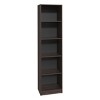 INFURNIC Decorative Bookshelf Compact Bookcase with 5 Shelves Slim Profile Storage Solution Modern Style, Brown, 11.77"*17.72"*71.1" - 2 of 4