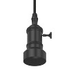 GE Vintage Style Pendant Fixture Matte Black - 3 of 4