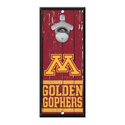 NCAA Minnesota Golden Gophers 11"x5" Bottle Opener Wood Sign