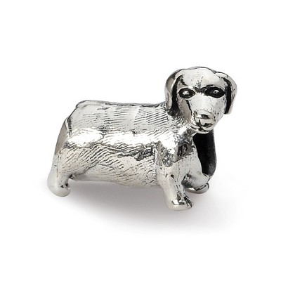 Black Bow Jewelry Sterling Silver Dachshund Bead Charm