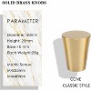 attop 4Pcs 0.79"x0.98" Solid Brass Cabinet Knobs Handle Cone Shoe Book Drawer Knob Handle (Brass) - 2 of 4