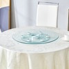 DOMETOUR Double-layer rotatable round glass, 24 upper and 15 lower diameter, for convenient item access. - 2 of 4