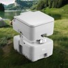 VEVOR Portable Toilet for Camping, Porta Potty with Carry Bag, 5.3 Gal Waste Tank & 3.2 Gal Flush Tank, Push-Button Pressurized Flush Commode, Gray - 2 of 4
