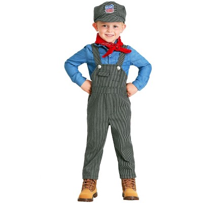 Halloweencostumes.com 18mo Train Engineer Costume For Toddler, Black ...