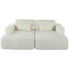 Modern Double Chaise Sectional Sofas with 2 Pillows, Upholstered Chaise Sectional Sofas for Living Room, Apartment or Lounge Area-Maison Boucle - 4 of 4
