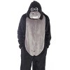 #followme Mens One Piece Gorilla Adult Bodysuit Velour Hoody Pajamas - 2 of 4