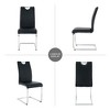 PAGED Upholstered Dining Chairs Modern Living Room Chairs Comfortable Kitchen Chairs with Metal Legs for Living Room - 4 of 4