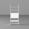 FFUFU&GAGA Freestanding Wall-Mounted Bookshelf with Anti-Tip Device in White - 4 of 4