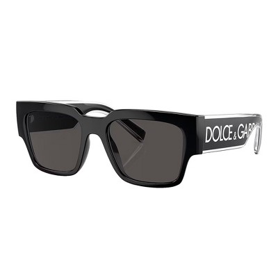 Dolce & Gabbana Dg 6184 501/87 Unisex Square Sunglasses Black 52mm : Target