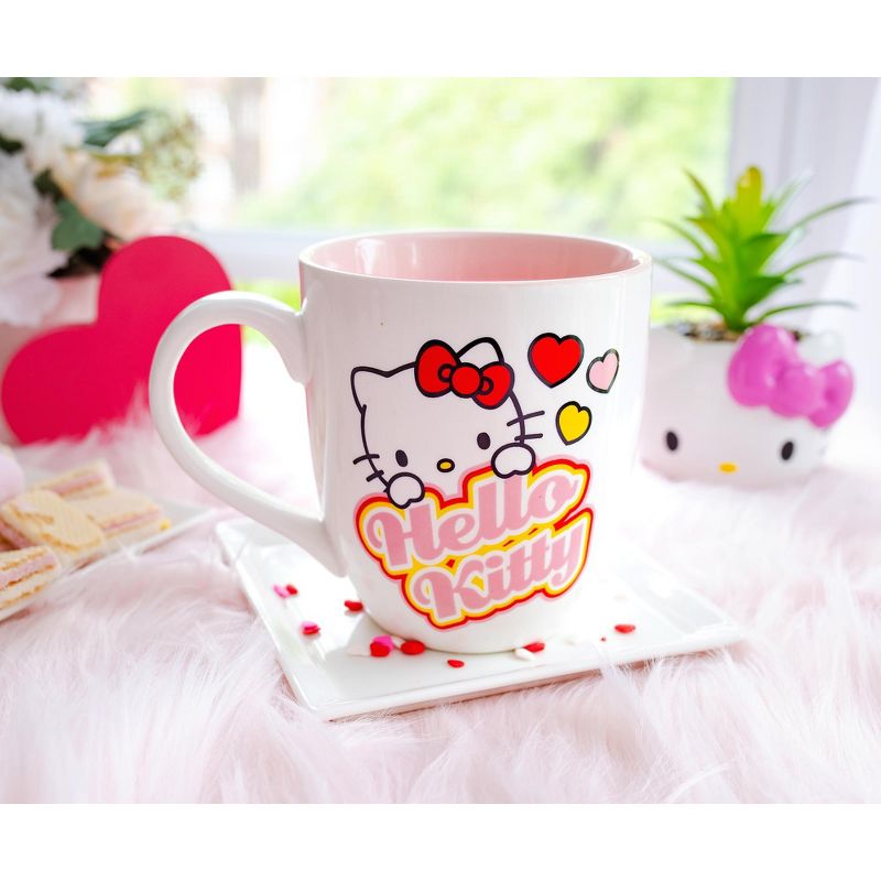 Silver Buffalo Sanrio Hello Kitty Hearts Ceramic Mug | Holds 18 Ounces, 4 of 7