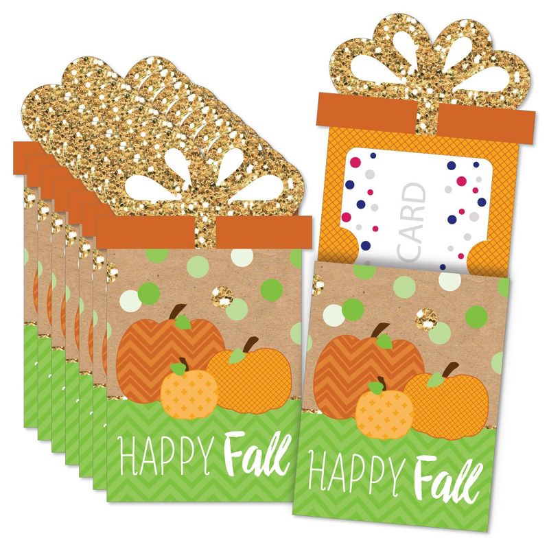 Big Dot of Happiness Pumpkin Patch - Fall, Halloween or Thanksgiving Party Money and Gift Card Sleeves - Nifty Gifty Card Holders - Set of 8, 1 of 9