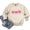 Simply Sage Market Teach Stacked With Hearts Sweatshirt - 3 of 4