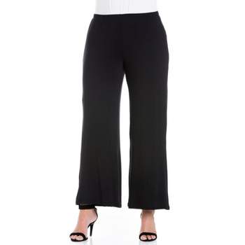 Roaman's Women's Plus Size Ultrasmooth® Fabric Wide-leg Pant, 3x - Black  Sparkle : Target