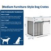 37.8" Wood Dog Crate Furniture, Chew-Resistant Indoor Dog Kennel with Sliding Barn Door, Decorative Dog House Side Table for Small/Medium Dogs - 2 of 4