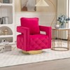 NicBex Swivel Accent Chair Modern Accent Chair with Pillow, Velvet Armchair Side Chair with Tufted Button for Living Room, Bedroom, Office - 2 of 4