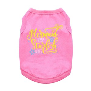 Doggie Design New Mermaid Kisses Starfish Wishes Dog Girl Tank Shirt - Carnation Pink - 1 of 2