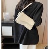 FATMOON Shoulder Bag for Women Y2K Trendy Purse Vegan Leather Hobo Handbags Clutch Saddle Bag with 2 Removable Strap - 2 of 4