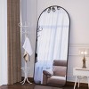 SEVOBAL Full Length Mirror 71"×32"  Metal Frame Arch Design Large Standing Mirror for Bedroom Living Room, Black, 71"*32"*0.4" - 2 of 4