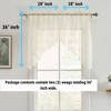 HLC.ME Jolene Floral Rod Pocket Lace Short Cafe Swags for Small Windows, Kitchens, and Basement Windows - Set of 2 - 2 of 4