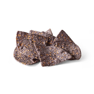 Organic Blue Corn Tortilla Chips with Flax Seeds - 12oz - Good & Gather&#8482;