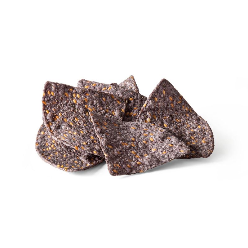 Organic Blue Corn Tortilla Chips with Flax Seeds - 12oz - Good & Gather&#8482;, 2 of 4