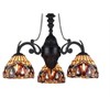 Chloe Lighting Serenity Tiffany-Style 3 Light Victorian Mini Chandelier 20.5" Wide - 3 of 4