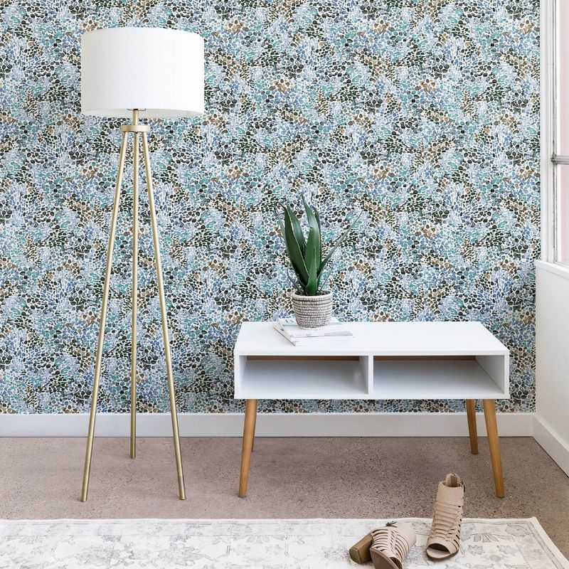 Ninola Design Painting Watercolor Stains Wallpaper Blue - Deny Designs, 3 of 6