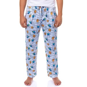 Adventure Time Pajama Pants Men's Finn and Jake Calculations Sleep Bottoms - 1 of 4