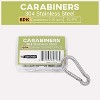 CTB Dealz | Oval Carabiner Stainless Steel - Strong Metal Multitool Carabiner Heavy Duty for Hammocks, Keys and Hanging - Silver | 6 Pcs - 2 of 4
