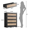 4-Drawer Rattan-Woven Chest with Power Outlet (MDF+PB) - 2 of 2
