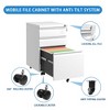 Dexmalle 3 Drawer Mobile Metal File Cabinet with Lock - 4 of 4