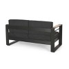 Giovanna Outdoor Aluminum Loveseat with Cushions: Weather-Resistant, UV-Protected - Christopher Knight Home - 3 of 4