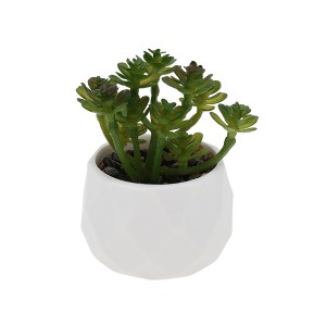 Unique Bargains Fake Succulent Plant for Office Desk Bathroom Kitchen Decor - 1 of 4