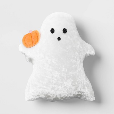 14"x12" Ghost Novelty Shaped Throw Pillow White - Hyde and EEK! Boutique™