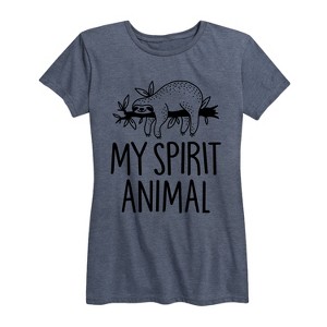 Women's - Instant Message - Sloths Are My Spirit Animal Short Sleeve Graphic T-Shirt - 1 of 4