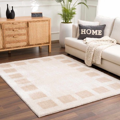 Hauteloom Beynon Beige Washable Area Rug
