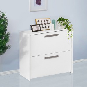 Saint Birch Miami  Wood Grain 2-Drawer Lateral File Cabinet, White - 1 of 4