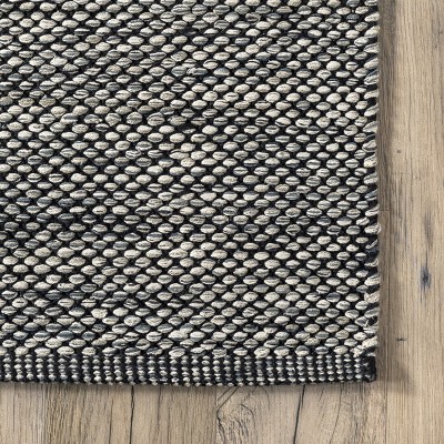 Handcrafted Gray Cotton Artisanal Area Rug 31"x7"