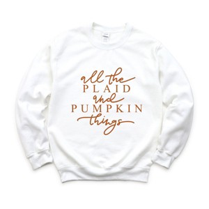 All The Plaid and Pumpkin Things - Women's Graphic Sweatshirt - 1 of 4