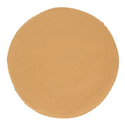 Gold Beaded Floral Round Placemats Set of 4