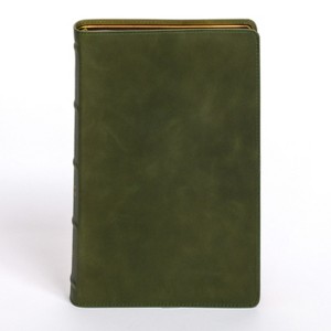 CSB Giant Print Bible, Holman Handcrafted Collection, Marbled Olive Premium Calfskin - by  Csb Bibles by Holman (Leather Bound) - 1 of 1