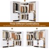 Aheaplus Set of 3 Freestanding Corner Closet System, 92'' Space-saving Closet Organizer with Drawers and Hanging Rods - 4 of 4