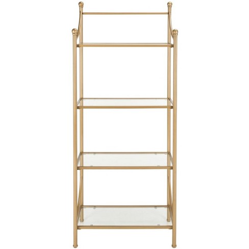 Diana 4-tier Etagere - Tempered : Safavieh Target Glass/gold 