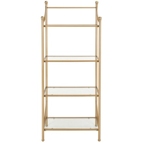 Diana 4-tier Tempered : Safavieh Glass/gold - Etagere Target 