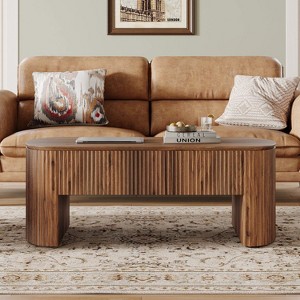 Hommoo Lift Top  Coffee Table With Hidden Compartment Brown - 1 of 4