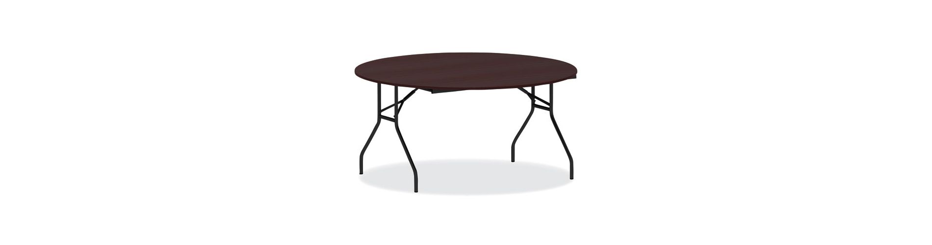 Alera Round Wood Folding Table, 59" Diameter x 29.13h, Mahogany